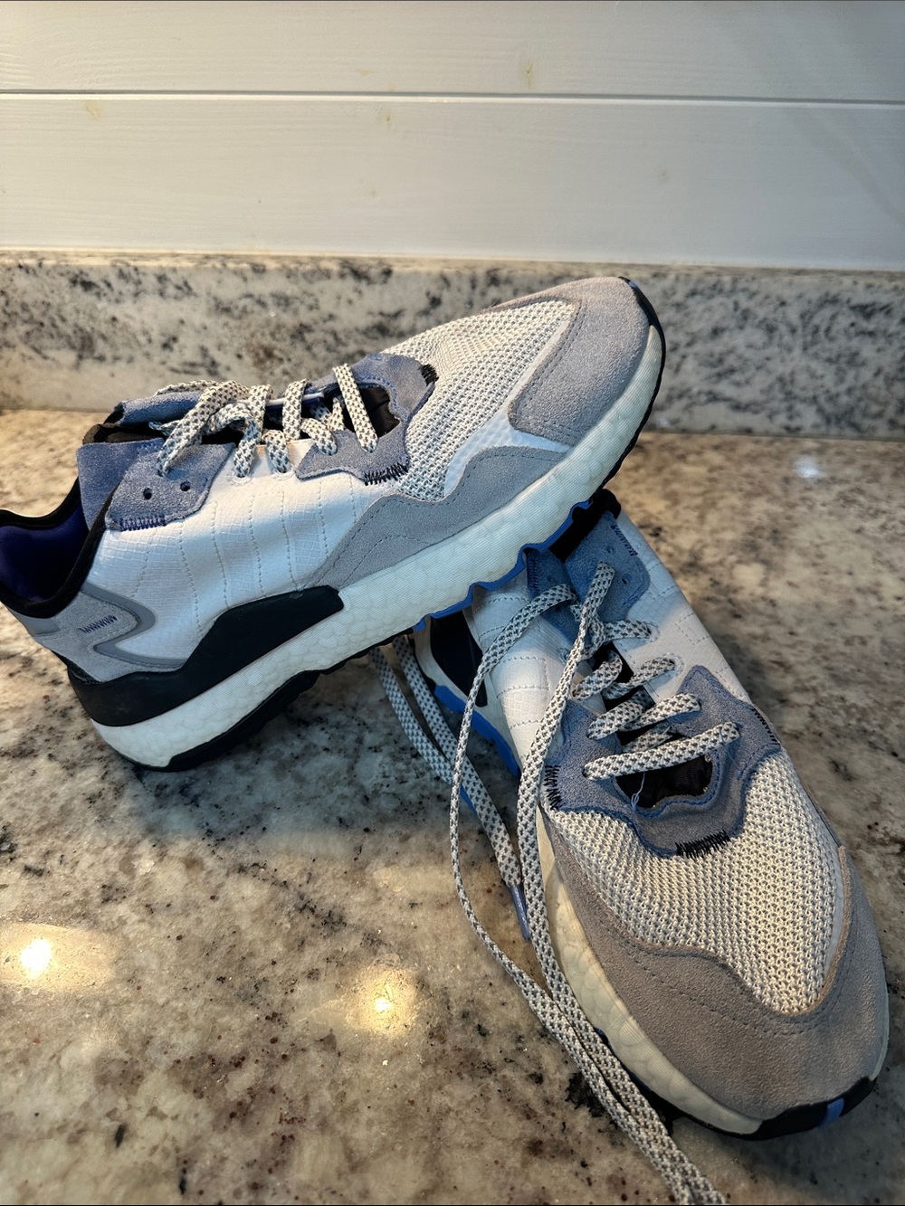 (Youth) adidas Nite Jogger J 'White Real Blue' EE6440